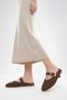 Women's Brown Suede Closed Toe Shoes Buckled Slipper - 3