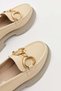 Women's Buckle Detailed Thick Sole Loafer Shoes Beige - 5