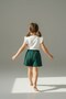 Girl's Top and Bottom Set with Shorts and Skirt Details - 3