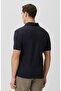 Lacivert Basic Polo Modal T-shirt - 6
