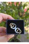 Women's Gold & Silver Hoop Earrings Gift Earrings Interlocking Hoop Earrings Steel Earrings Christmas New Year - 2