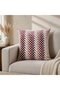 Modern Geometric Patterned Decorative Throw Pillow Cover Powdered Dried Rose