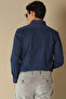 Quel Men's Sports Shirt Comfort Slim Fit Navy Blue - 6