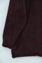 Buttoned Front Bearded Casual Knitwear Cardigan - Burgundy - 7