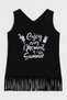 Women's V Neck Sleeveless Enjoy Printed Tassels Slim Stretchy Beach Dress - 3