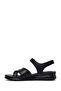 Women's Black Strappy Leather Comfort Sandals 26Sfd322018 - 3