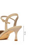 Women's Beige Ankle Buckle Open Back Stone Detailed Thin Heeled Shoes 26Pfe496714 - 4