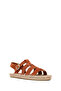 Women's Tan Buckle Suede Leather Espadrille Sandals 25Sfd206410 - 6