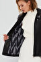 Audrey Women's Black Hooded Fur Leather Coat 23Wgd5120Ve - 6