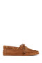 Women's Tan Tasseled Suede Leather Loafer 26Pfd221210