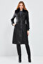 Brenda Women's Black Fur Leather Trench Coat 17Wge53401M - 2