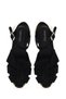 Women's Black Ankle Strap Wedge Heeled Shoes Suede Genuine Leather Espadrille Sandals 25Sfd151110 - 8