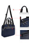 حقيبة قماش بحزام طويل باللون الأزرق الداكن للرجال من D-Pack 24WBD30146F - 6