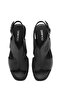 Women's Black Buckle Wedge Heeled Leather Sandals 26Sfd151818 - 4