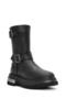 Women's Black Sahara Zippered Leather Boots 021Z100566 - 7