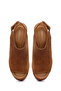 Women's Tan Ankle Boots Buckled Platform High Block Heel Lu Suede Leather Sandals 26Sfd181910 - 5