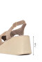 Women's Mink Backless Buckled Wedge Heel Suede Leather Sandals 26Sfd181510 - 5
