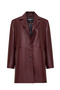 Emma Women's Burgundy Long Leather Coat 25Wge5606U4 - 3