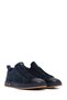 Men's Navy Blue Lace-Up Nubuck Genuine Leather Sneaker, Winter Sports Shoes 25Wfd6970V3 - 3
