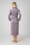 Women's Shawl Collar Chest Embroidered Natural Bamboo Cotton Dressing Gown - 4