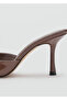 Patent Leather Look Heeled Sandals - 3