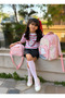 Premium Girls' 3-Piece School Bag Set Primary School Bag Lunch Bag - 2