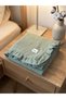 Khaki Green Ruffle Detailed Organic 100% Cotton 2 Layer Muslin Blanket & Coverlet 105X105 cm