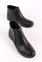 Women's Genuine Leather Double Zipper Orthopedic Comfort Mother Boots Black - 5