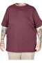 Plus Size Men's T-Shirt Crew Neck Basic 20031 Plum