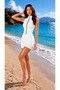 Women's Sports Swimming Shorts Jumpsuit Swimsuit High Neck Zipper Model - 3