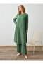 Aerobin Basic Tunic & Pants Set - Khaki - - 3