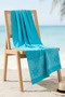 Cotton Collection Bukle Beach Towel Çark Turkuaz - 2