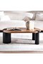 Carviel Coffee Table - Brown & Black - 2