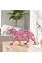 Matt Polyresin Walking Pink Panther Decor Sculpture 36.5x10x19cm - Pink