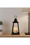 Deia Led Lantern With Candle 15x15x30.5cm - Black