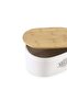Kevi Bread Bin With Wooden Lid 29.5x19x12.5cm - White - 4