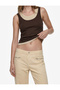 Cotton Low Waist Pocketed Baggy Trousers with Zipper Detail - 2
