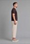 100% Cotton Regular Fit Elastic Tie Waist Beige Capri H8962Ax26Sm - 3