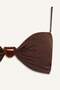 Regular Fit Thin Strap Brown Bikini Top E4372Ax26Sm - 8