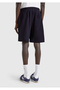 Men's Navy Blue 100% Cotton Logo Detailed Drawstring Bermuda Shorts - 3