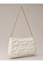White Women's Star Embroidered Chain Strap Women's Shoulder Bag - 2