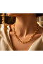 Gold Ring Necklace-Bracelet Set-316L Stainless Steel Set - 3