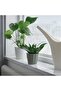 BUSKVERK Plant pot, in/outdoor grey, 9 cm - 2