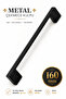Furniture Drawer Cabinet Door Handle Durable Handle Handles Black 160 mm Black Metal Handle