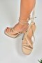 Ten Platform Heeled Ankle Lace Women's Shoes M404100509 - 5