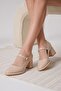 Nude Patent Leather Women's Heeled Shoes Tr18Ms08B - 2