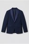 Boy's Tuxedo Suit with Vests, Navy Blue Color, Navy Collar Detail - 2