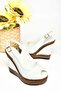 White Women's Wedge Heeled Shoes 9674070803 - 7