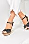 Black Wedge Heeled Women's Shoes M674040409 - 4