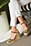 P241612017 Leopard Straw Wedge Women's Shoes - 5